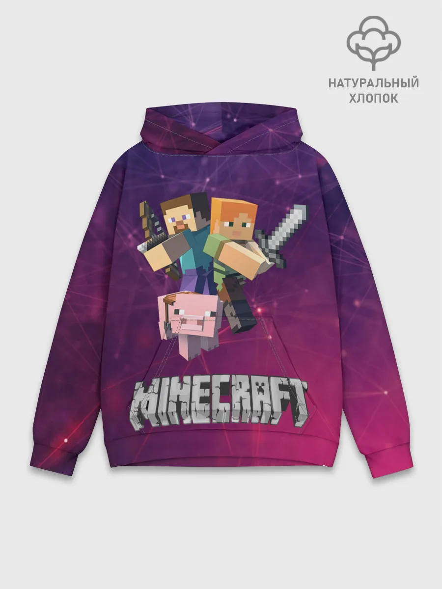 Худи мужской база хлопок / Minecraft