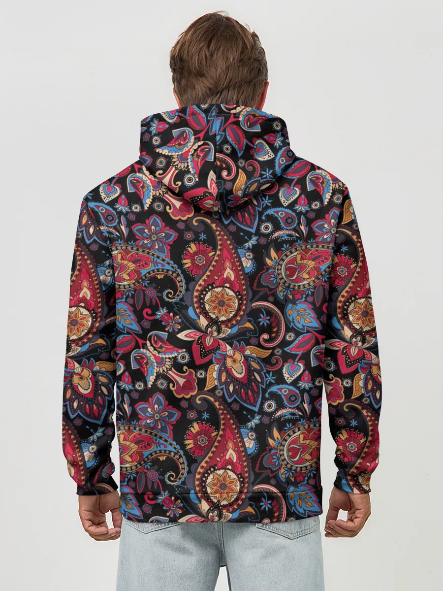 Худи мужской база хлопок / Этнический орнамент