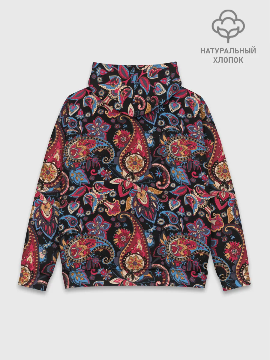 Худи мужской база хлопок / Этнический орнамент