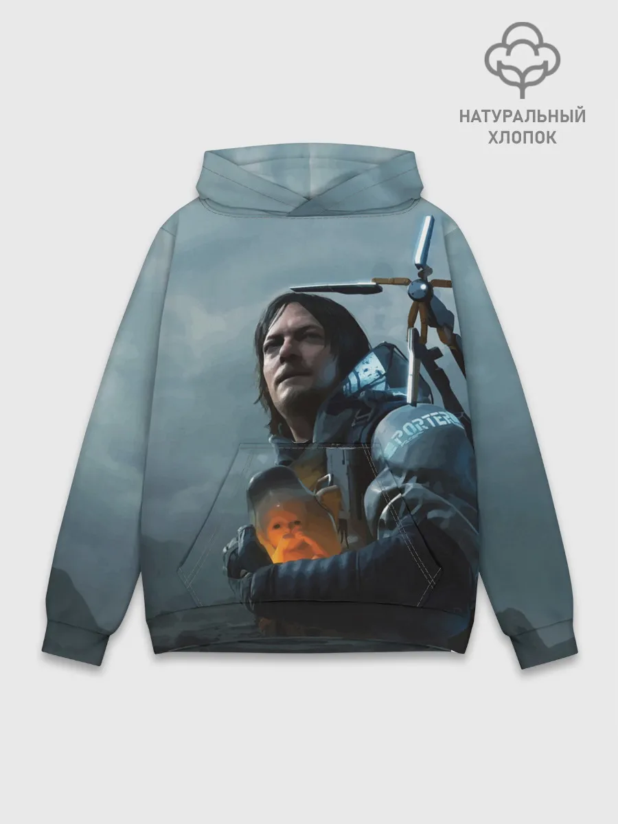 Худи мужской база хлопок / Сэм - DEATH STRANDING