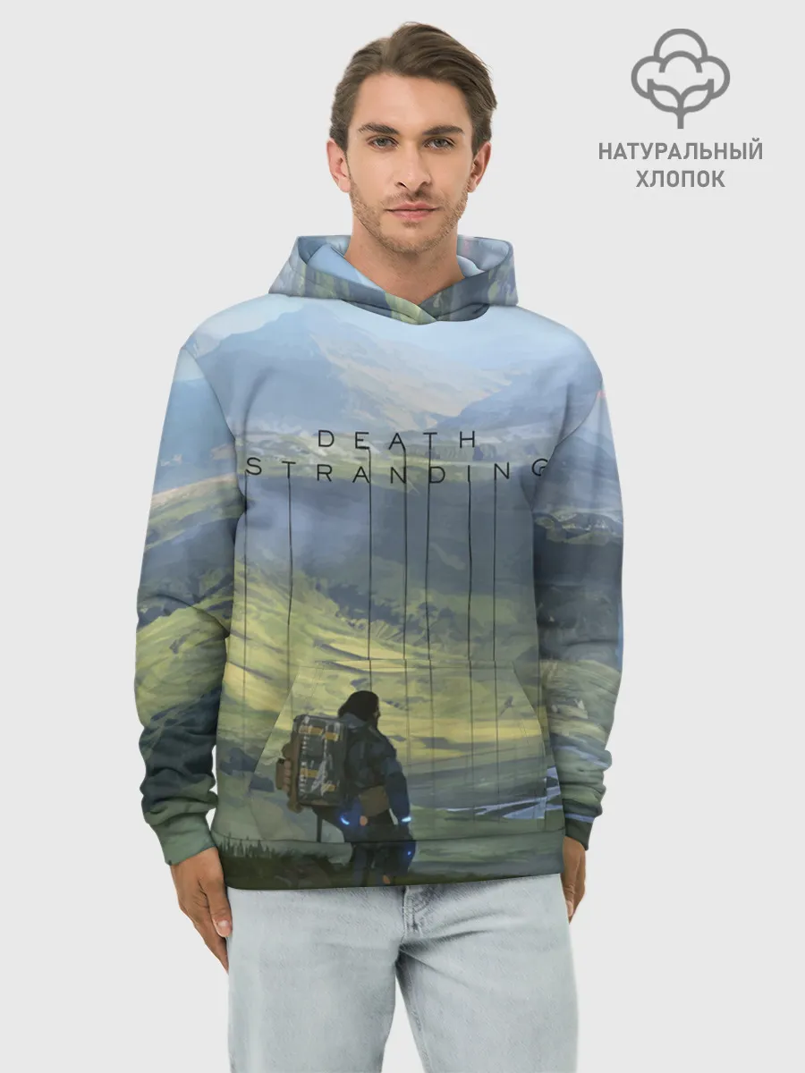 Худи мужской база хлопок / DEATH STRANDING - СЭМ