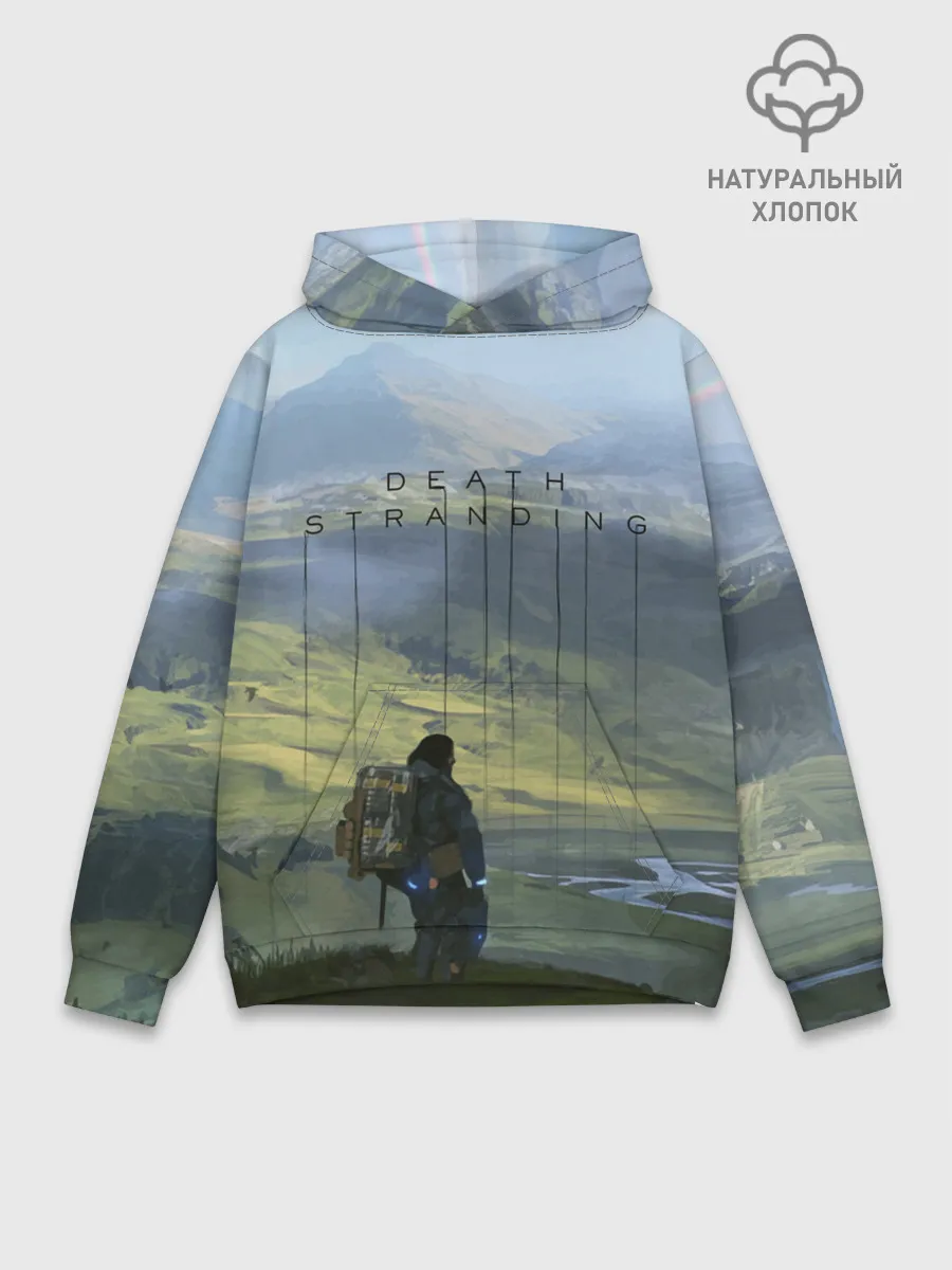Худи мужской база хлопок / DEATH STRANDING - СЭМ