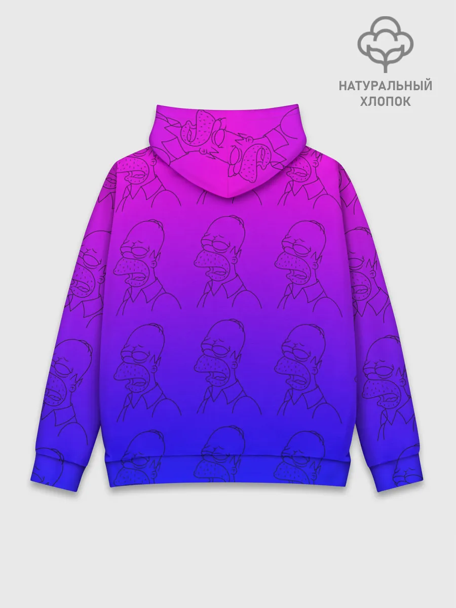 Худи мужской база хлопок / Уставший Гомер
