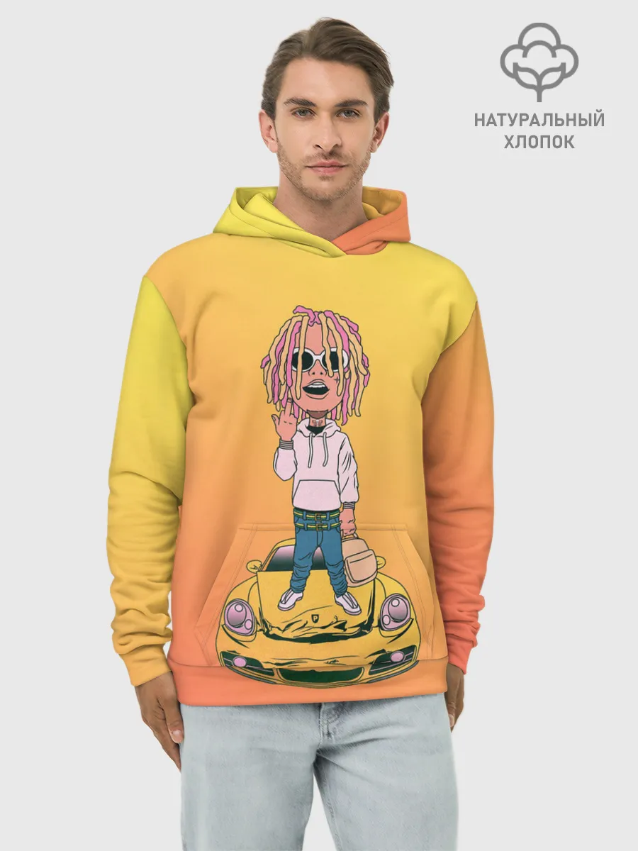 Худи мужской база хлопок / Lil Pump - Flex Like Ouu