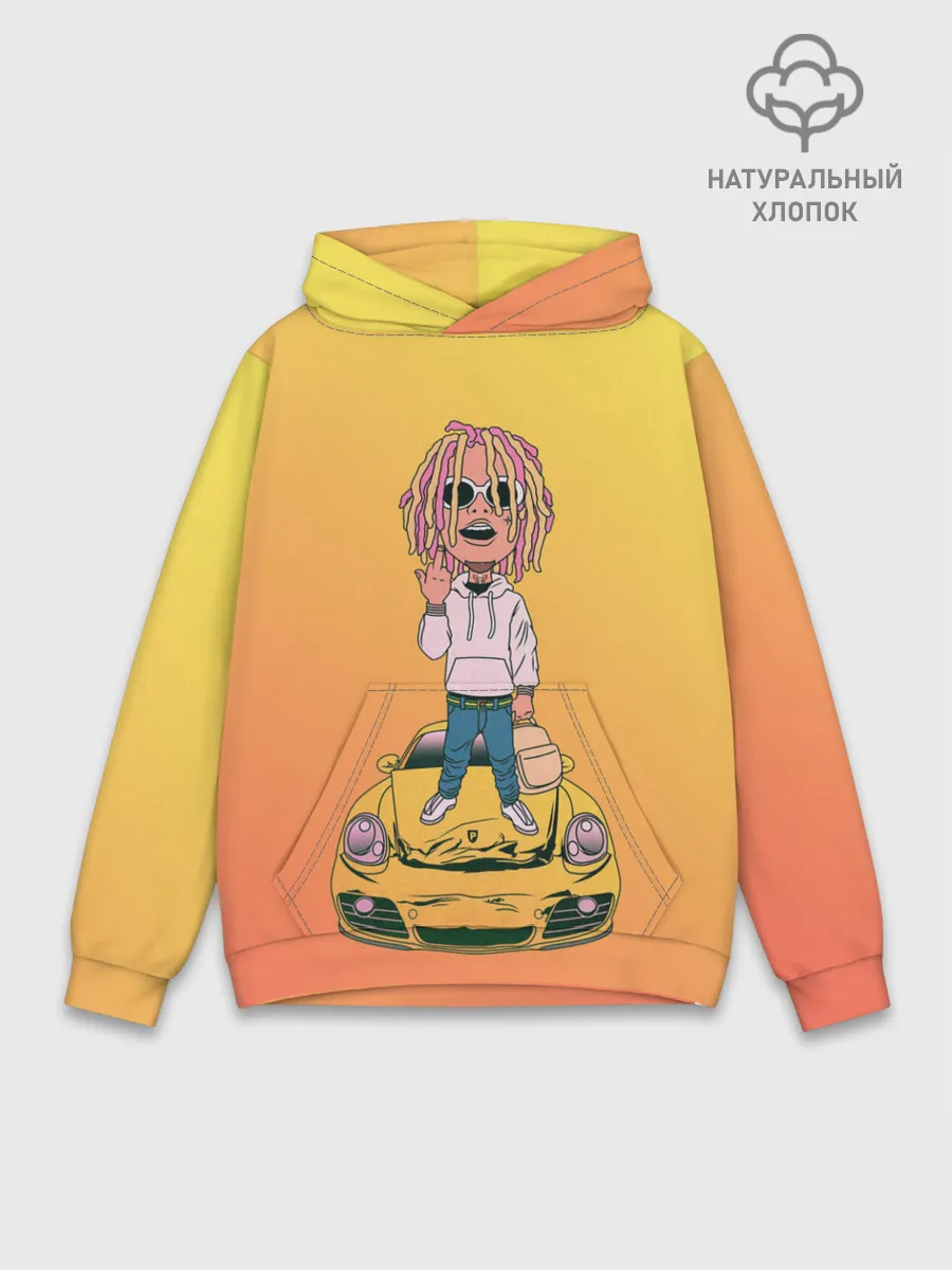 Худи мужской база хлопок / Lil Pump - Flex Like Ouu