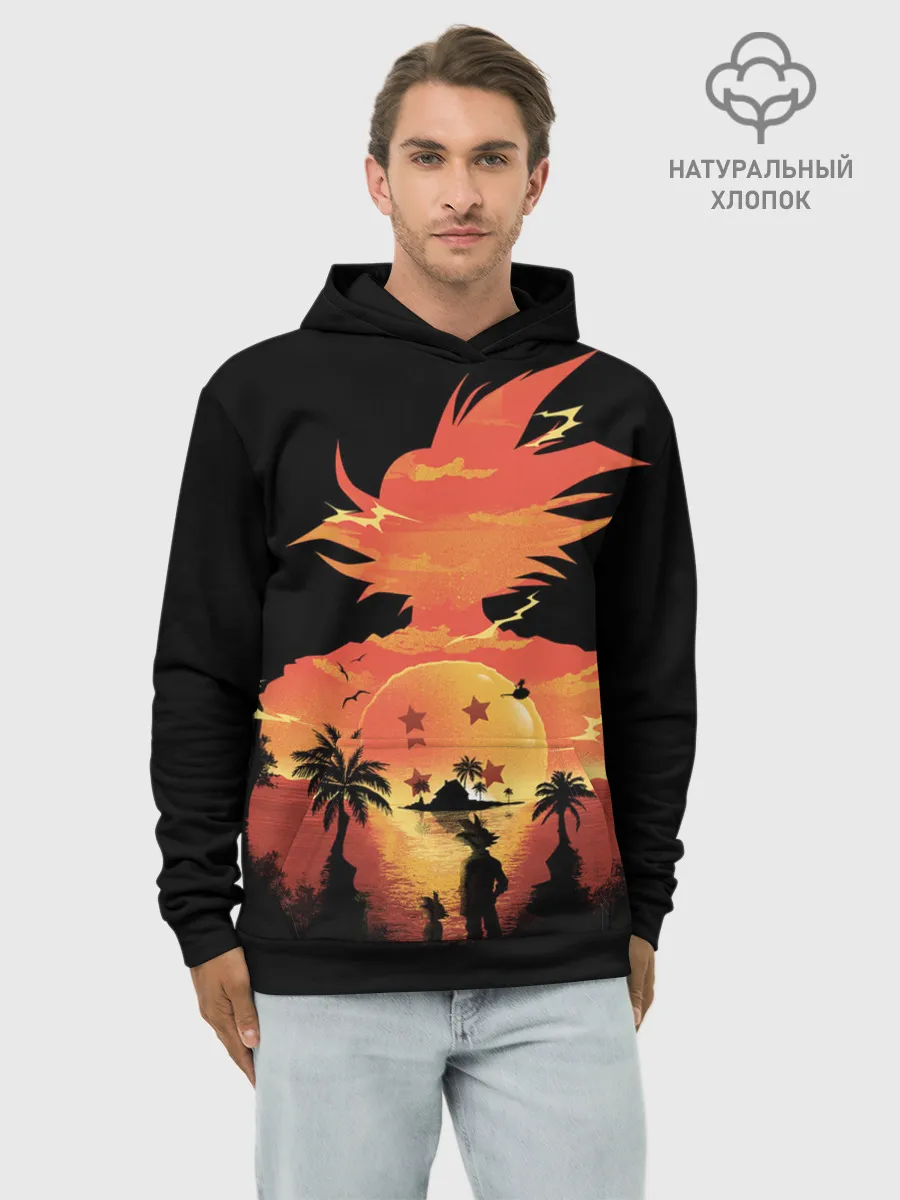 Худи мужской база хлопок / Dragon Ball Illusion