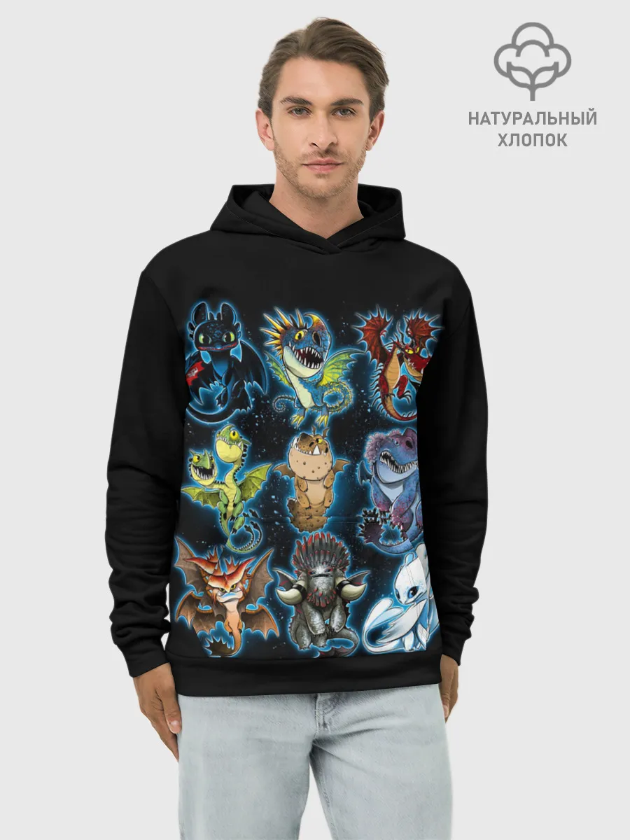 Худи мужской база хлопок / Как приручить дракона