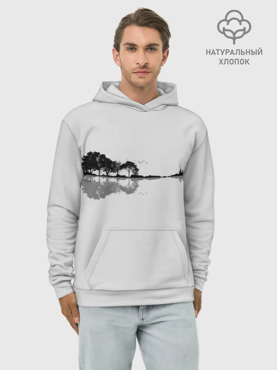 Худи мужской база хлопок / Nature Guitar