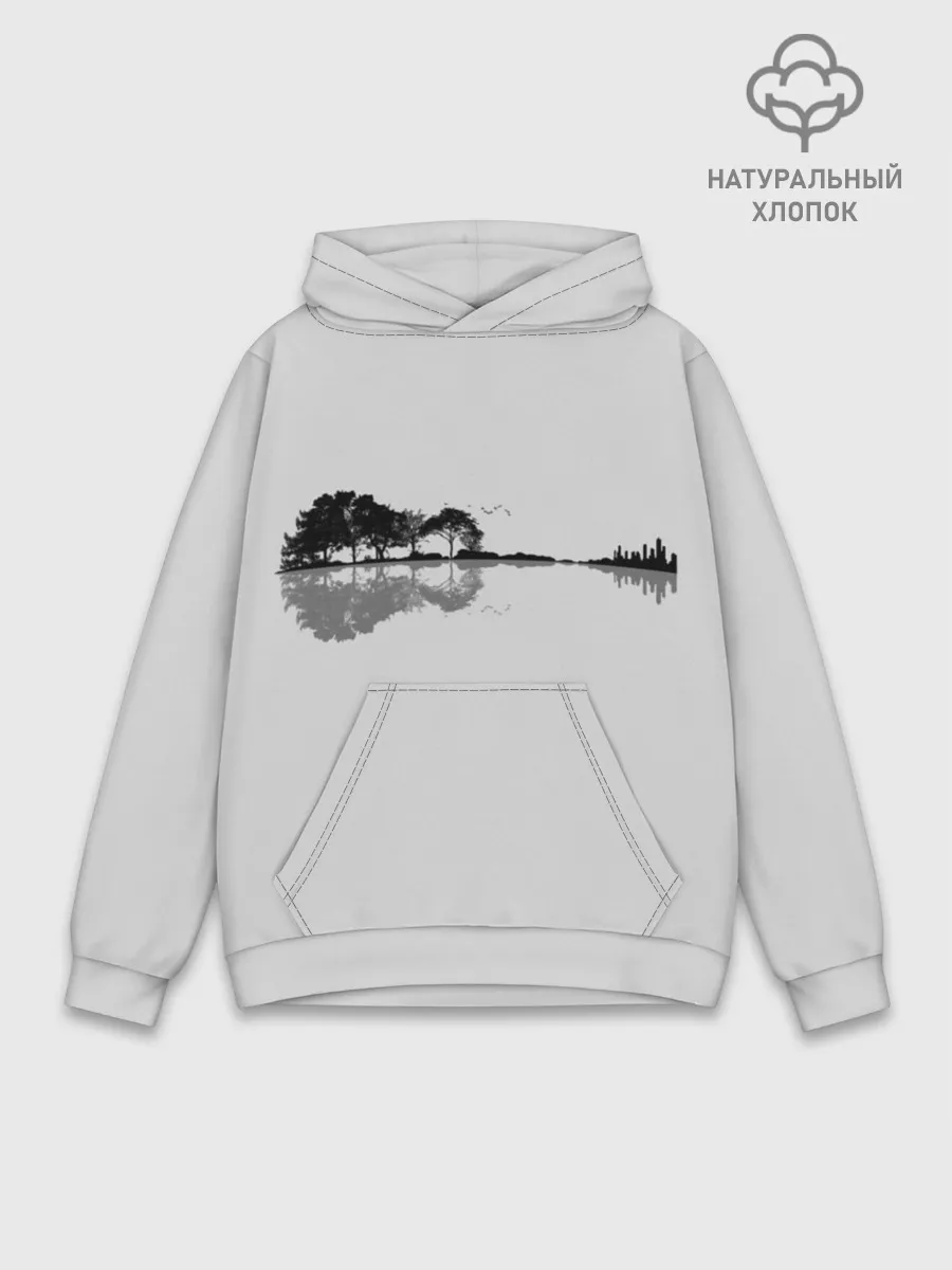 Худи мужской база хлопок / Nature Guitar