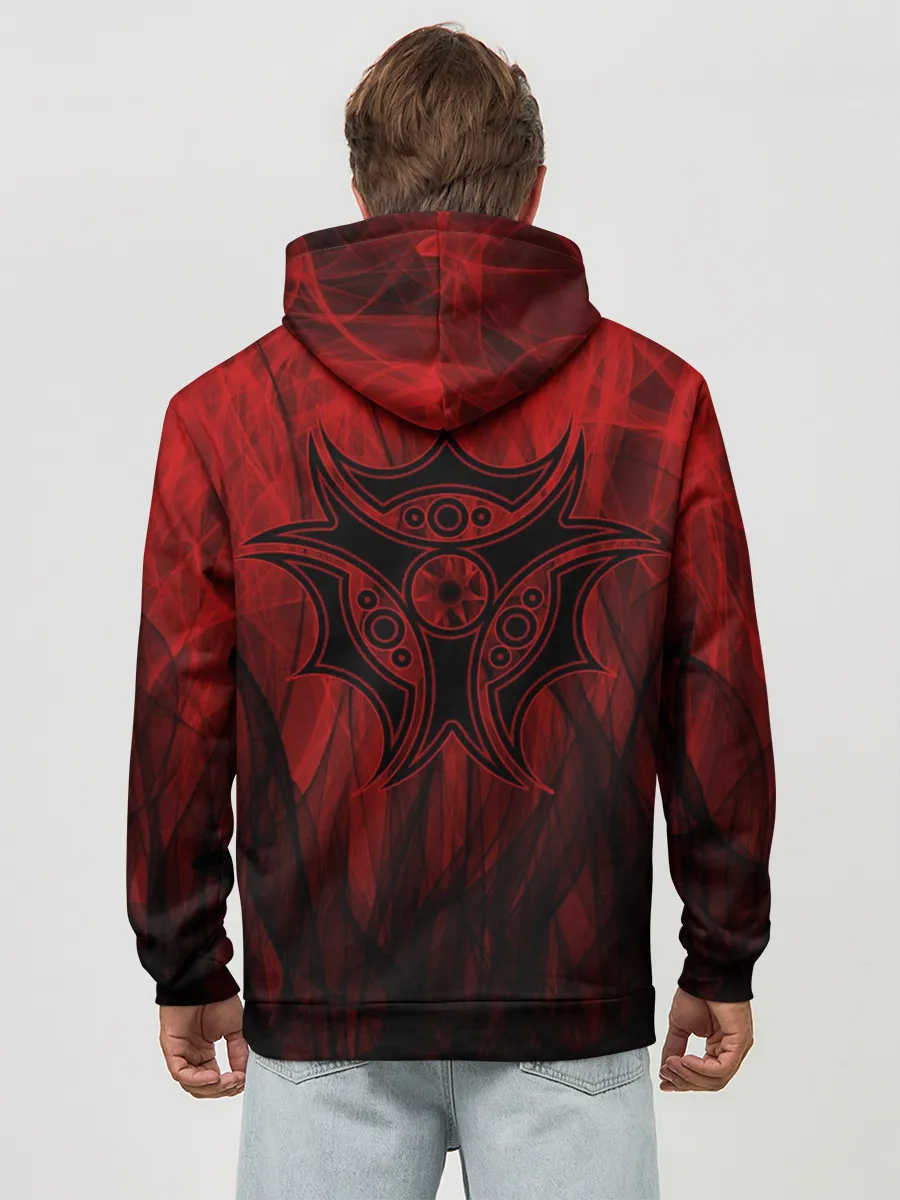 Худи мужской база хлопок / Red-n-black okto