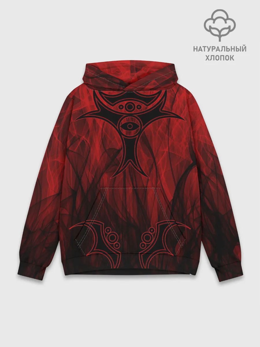 Худи мужской база хлопок / Red-n-black okto