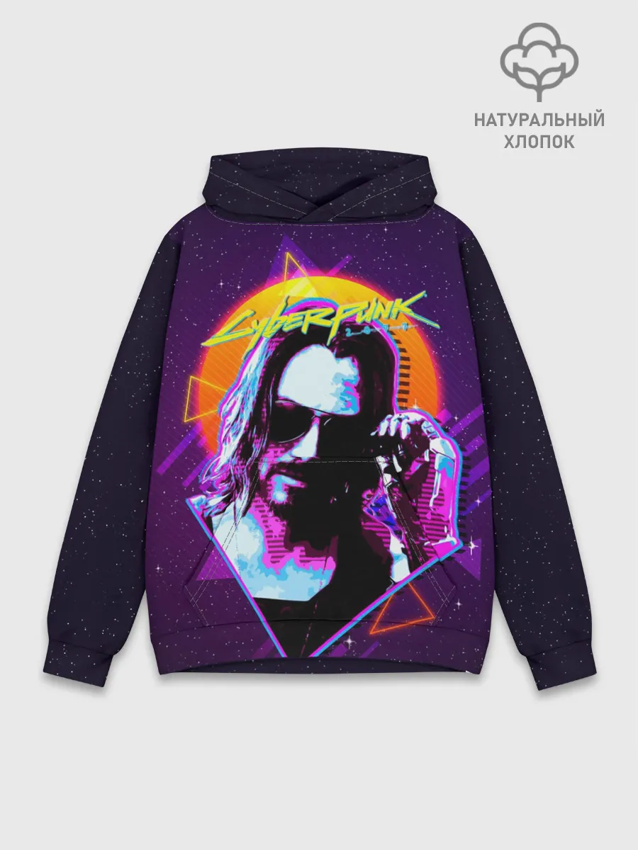 Худи мужской база хлопок / Киану Ривз Cyberpunk 2077