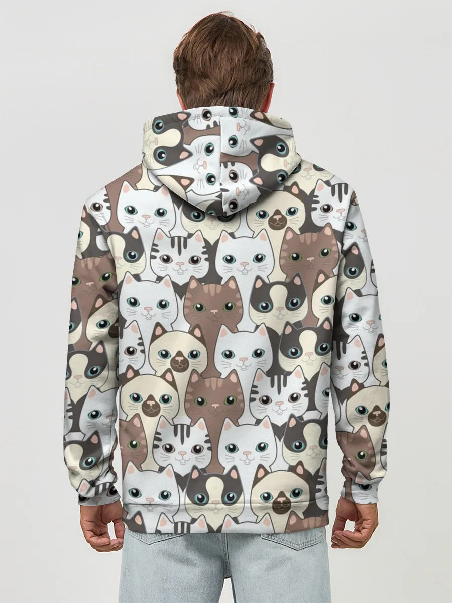 Худи мужской база хлопок / Котики