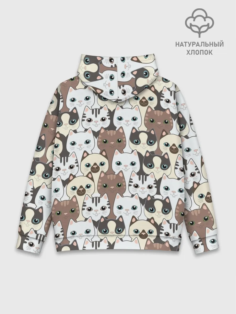 Худи мужской база хлопок / Котики