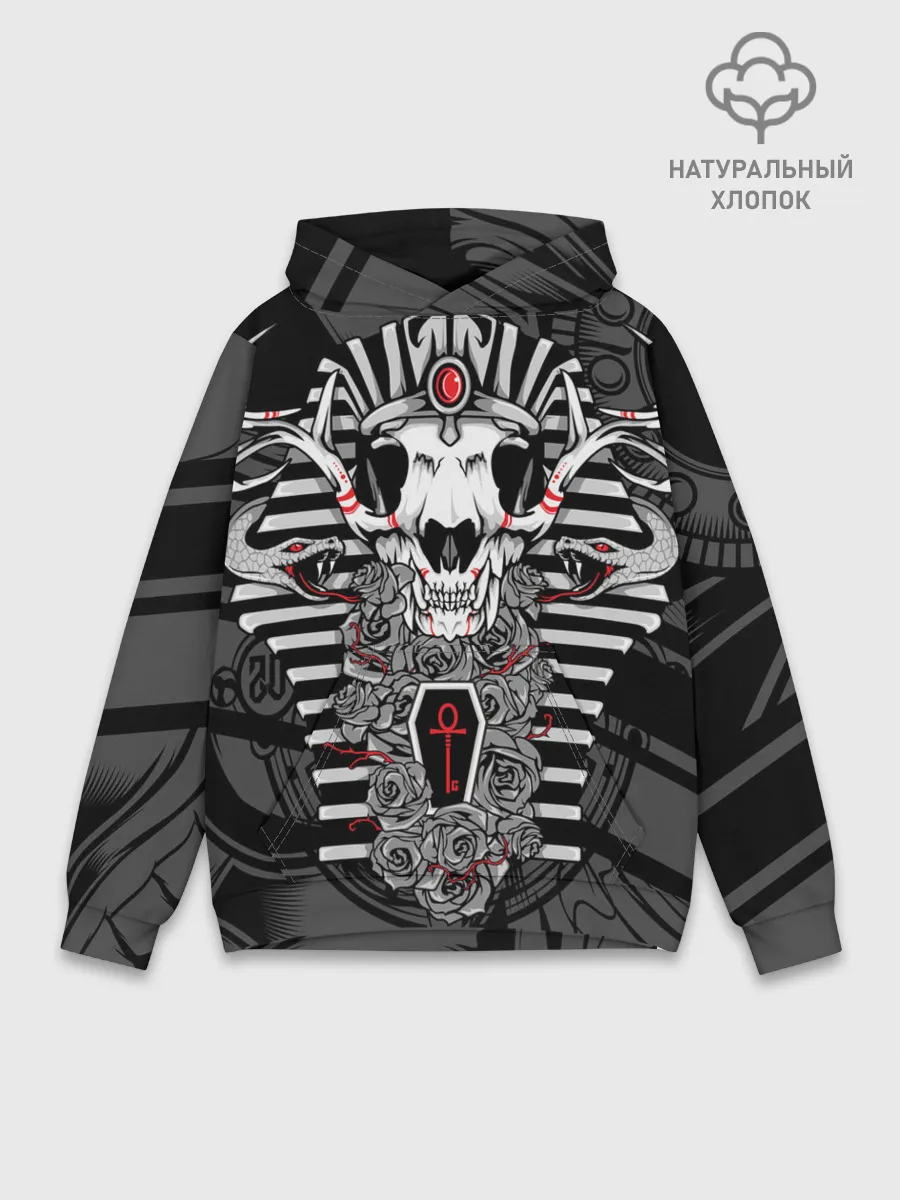 Худи мужской база хлопок / Anubis - dead god