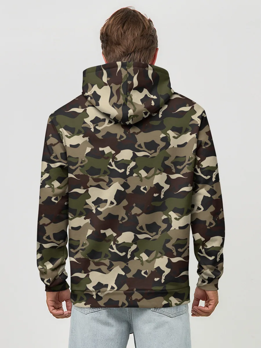 Худи мужской база хлопок / Камуфляж