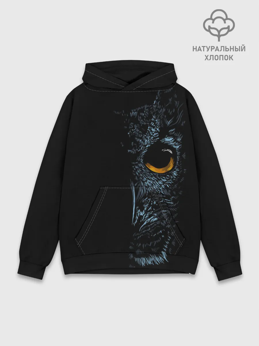 Худи мужской база хлопок / Ночная Сова арт