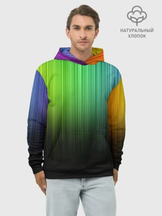 Худи мужской база хлопок / Неоновый Свет