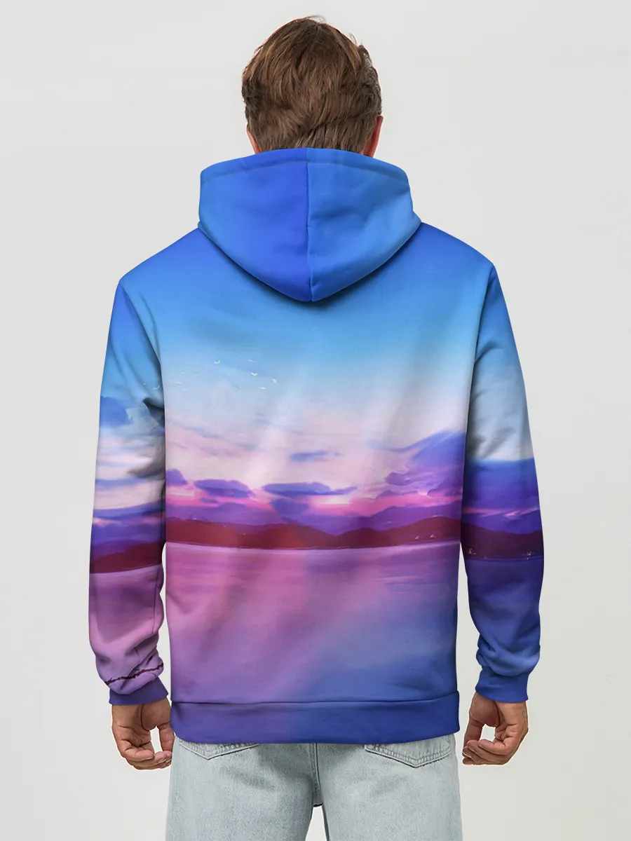 Худи мужской база хлопок / Anime Sunset