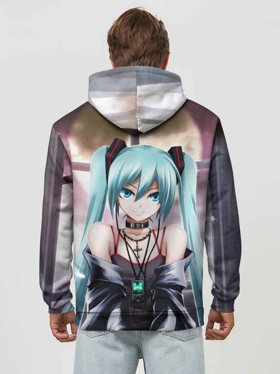 Худи мужской база хлопок / Мику Хацунэ