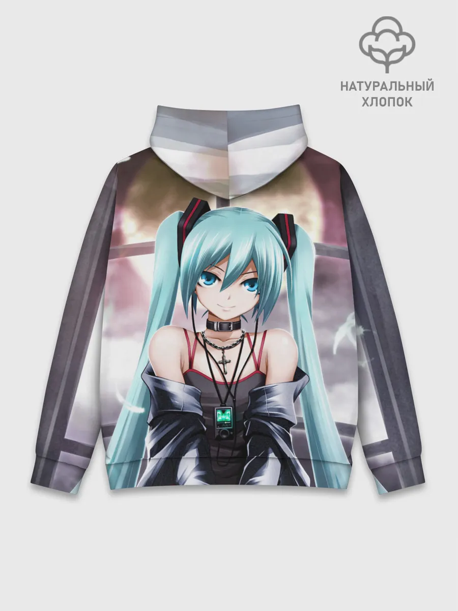 Худи мужской база хлопок / Мику Хацунэ
