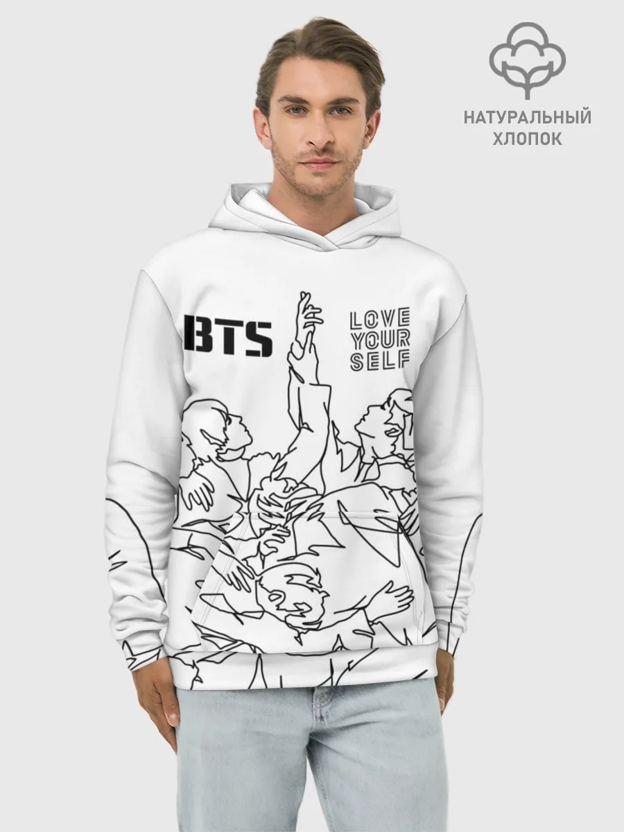 Худи мужской база хлопок / BTS