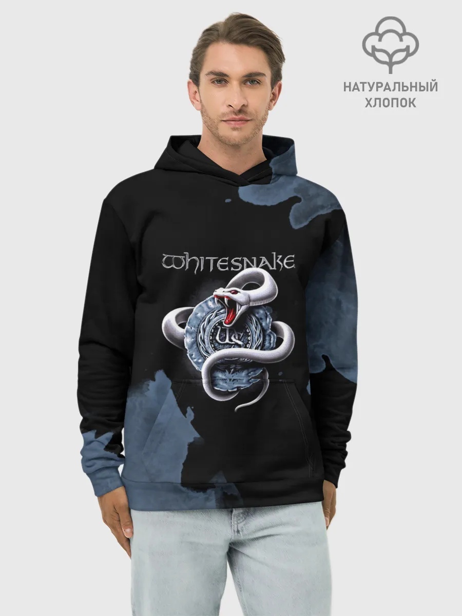 Худи мужской база хлопок / WHITESNAKE