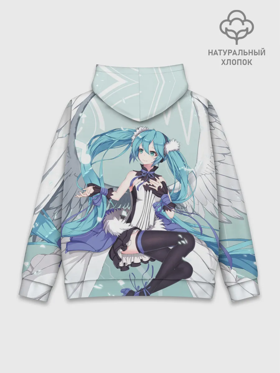 Худи мужской база хлопок / Хацуне Мику с крыльями