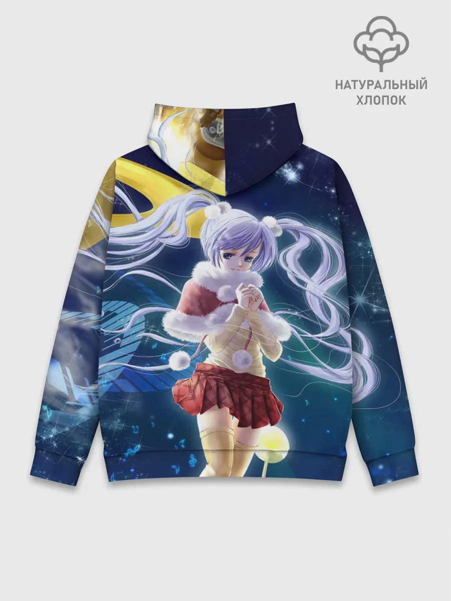 Худи мужской база хлопок / Зайчик и Хацуне Мику