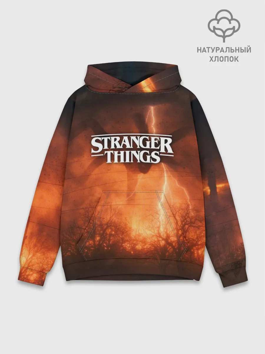 Худи мужской база хлопок / STRANGER THINGS