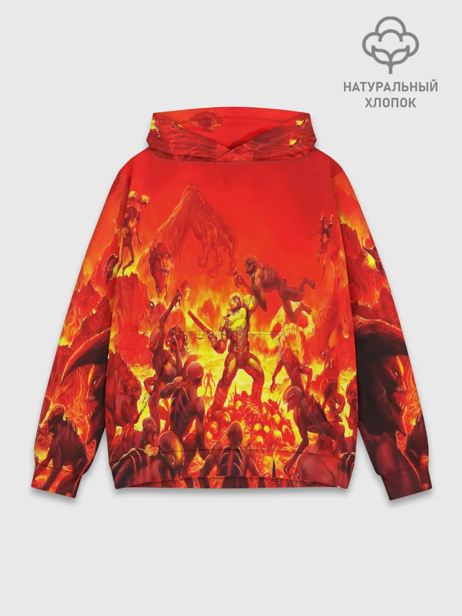 Худи мужской база хлопок / DOOM