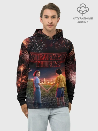 Худи мужской база хлопок / STRANGER THINGS