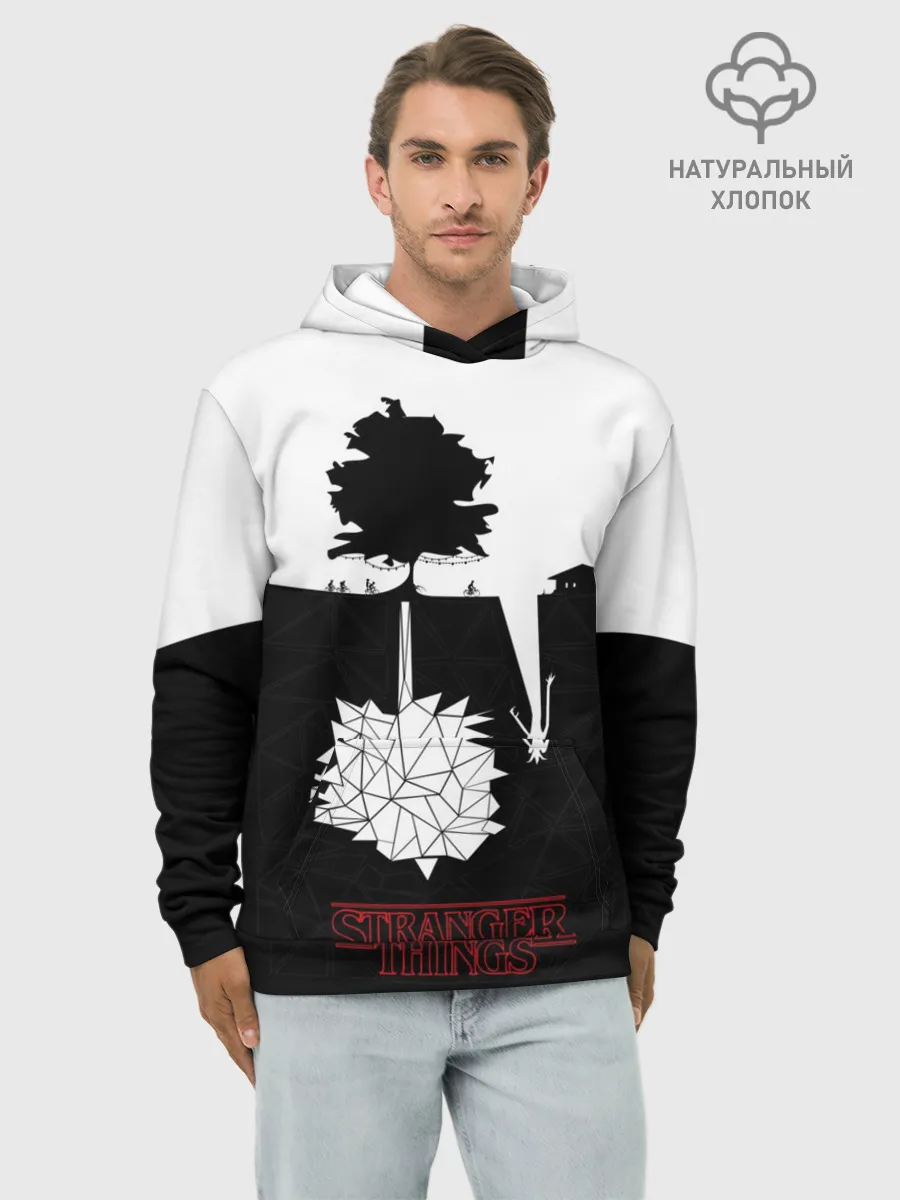 Худи мужской база хлопок / STRANGER THINGS