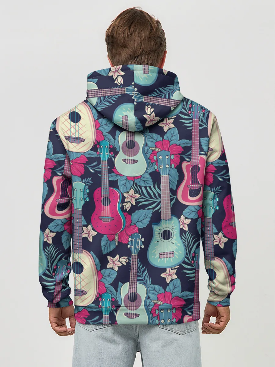 Худи мужской база хлопок / Укулеле фруктовые