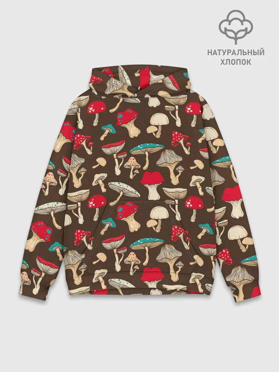 Худи мужской база хлопок / Грибы