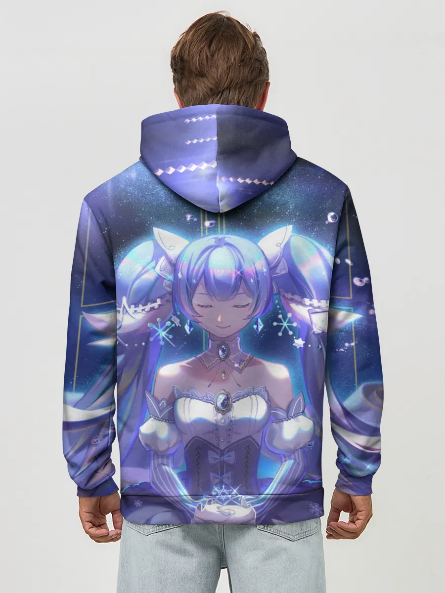 Худи мужской база хлопок / Хатцуне Мику медитирует