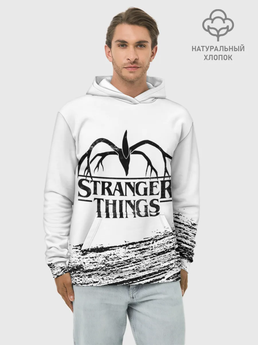 Худи мужской база хлопок / STRANGER THINGS