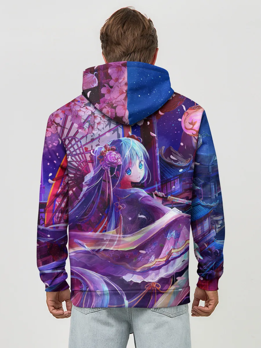 Худи мужской база хлопок / Волшебная Хацуне Мику