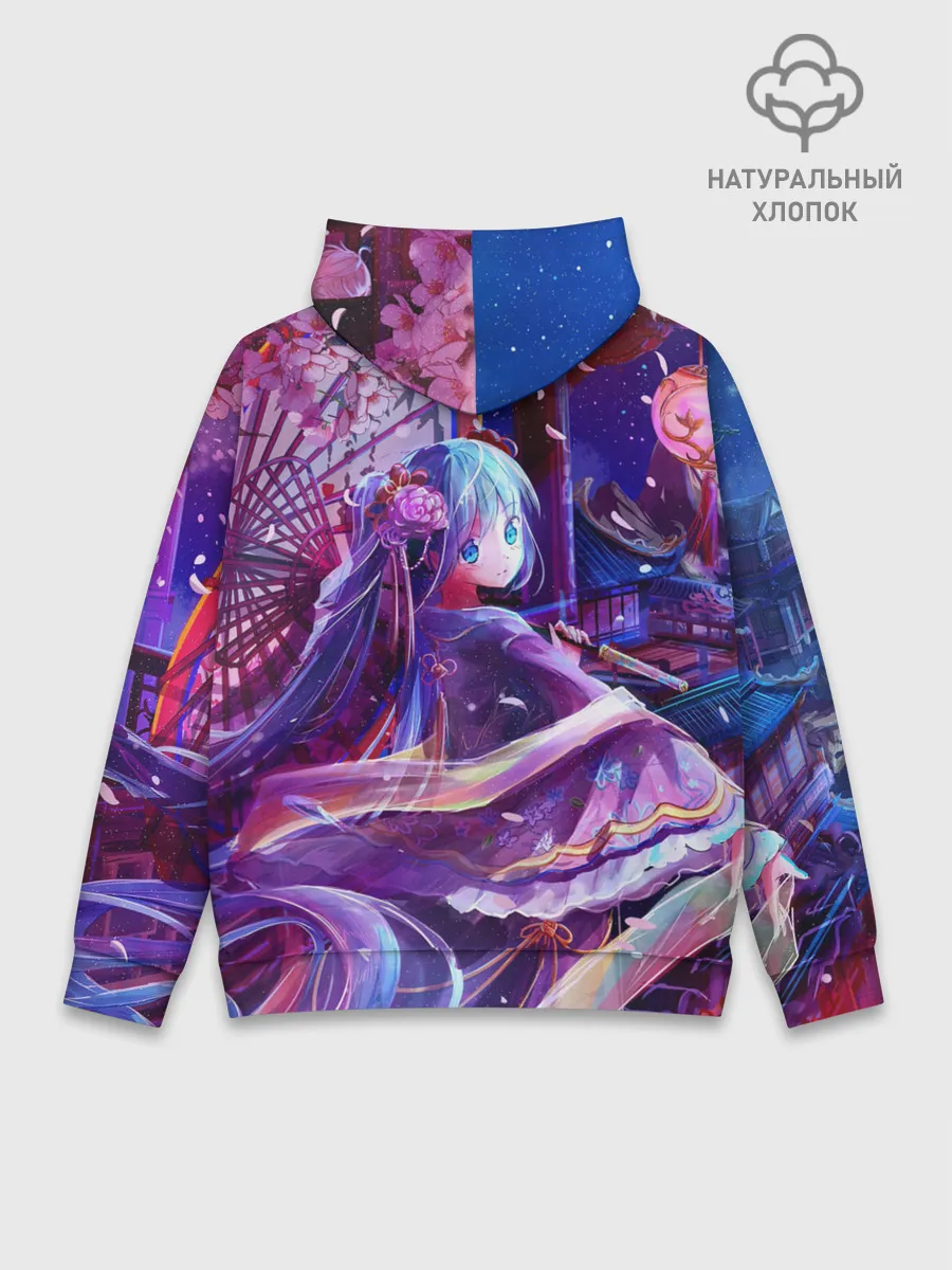 Худи мужской база хлопок / Волшебная Хацуне Мику