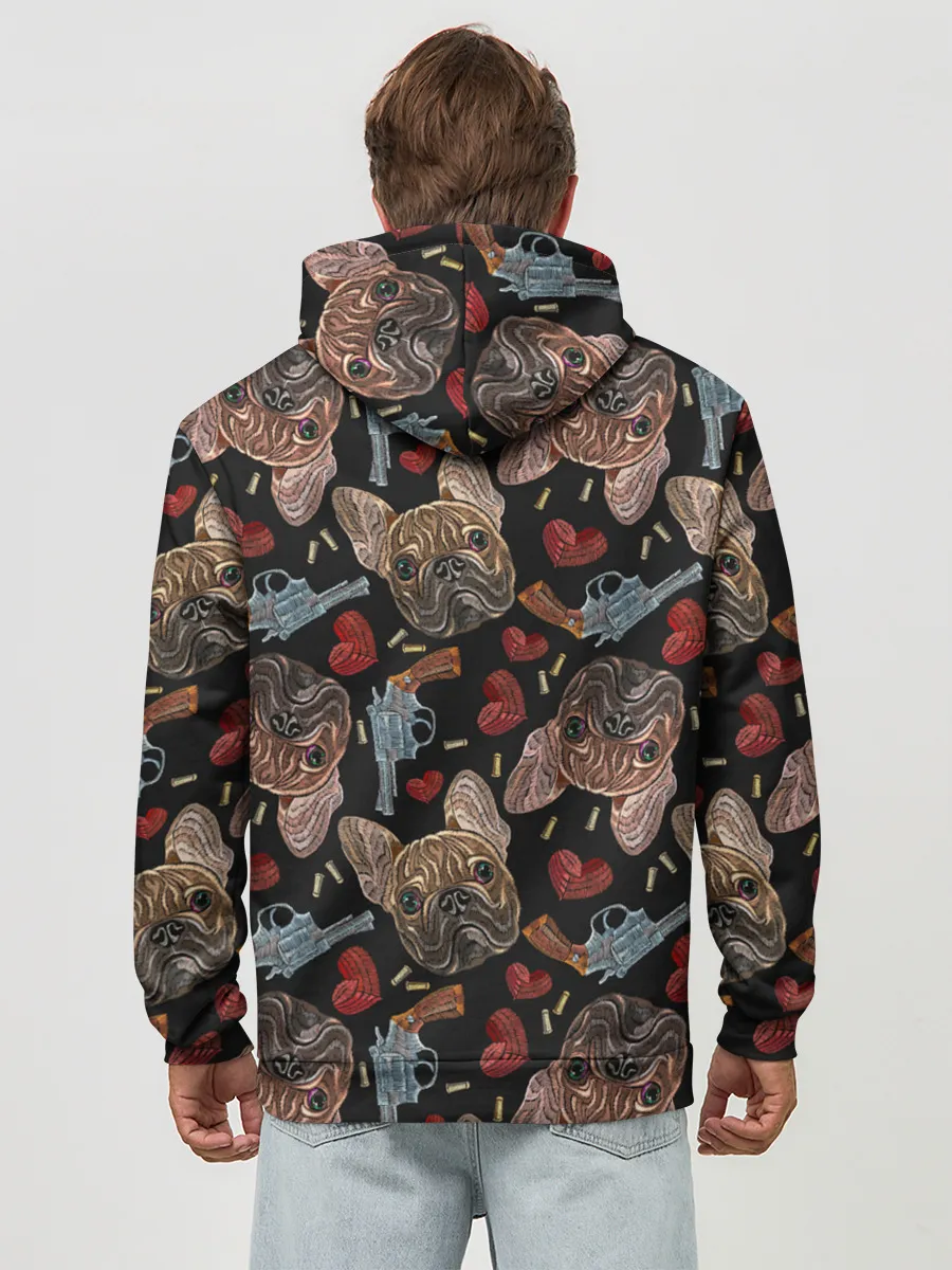 Худи мужской база хлопок / Бульдоги