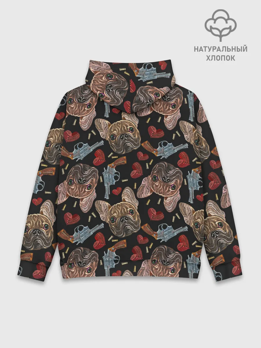 Худи мужской база хлопок / Бульдоги