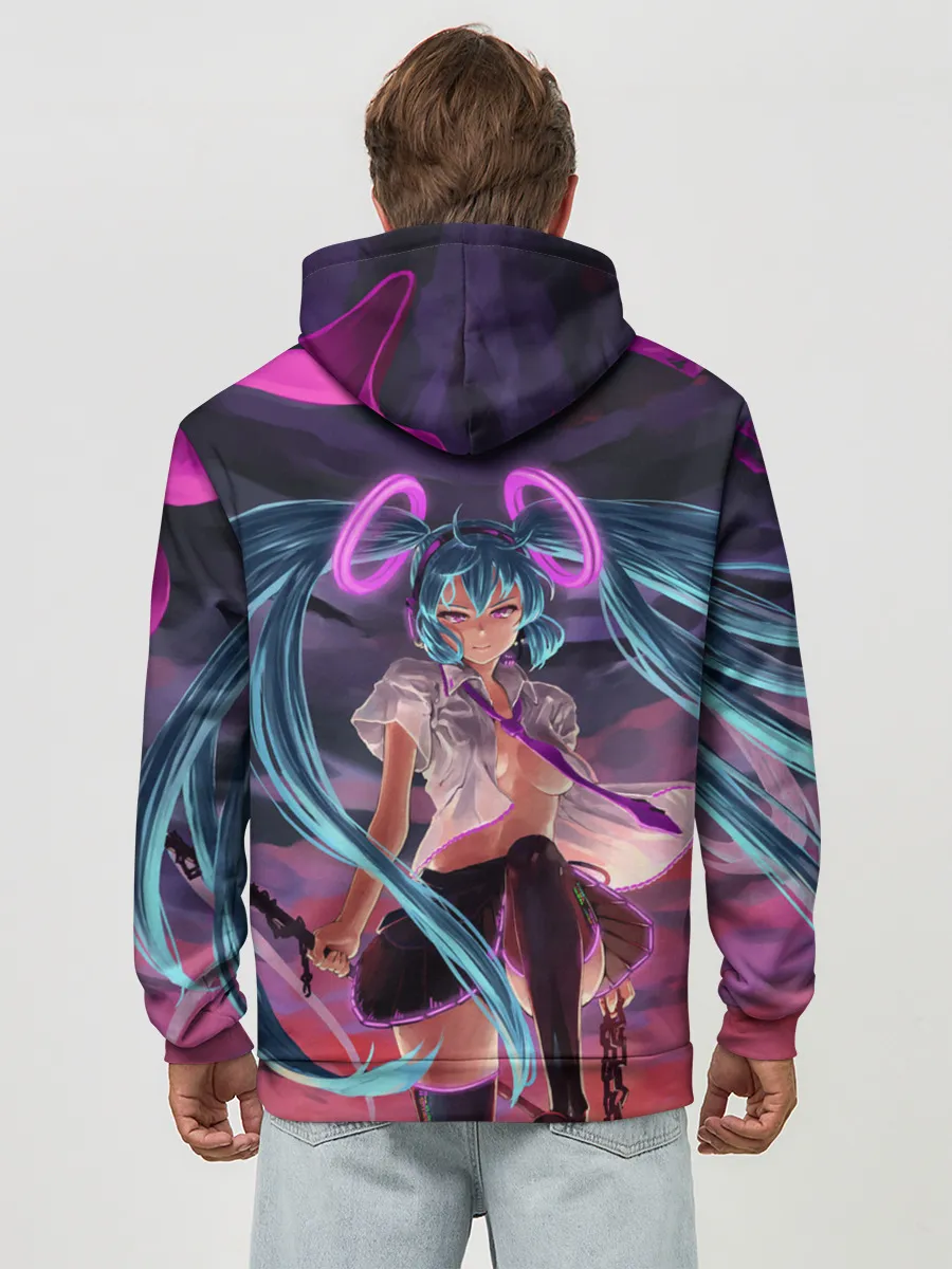 Худи мужской база хлопок / Geisga Hatsune Miku