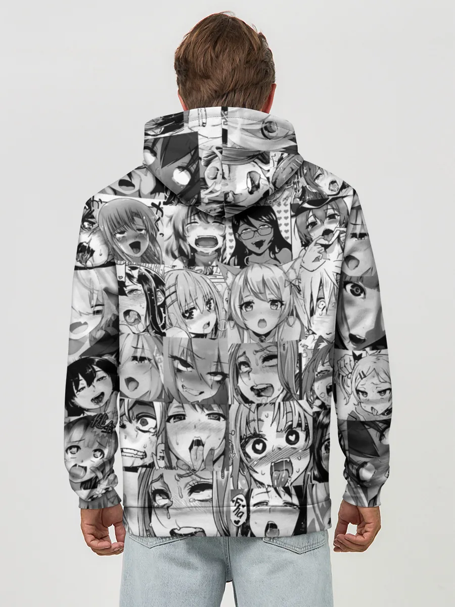 Худи мужской база хлопок / Ahegao