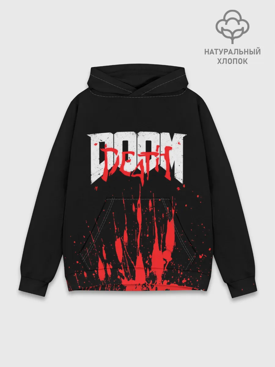 Худи мужской база хлопок / DOOM Bloody