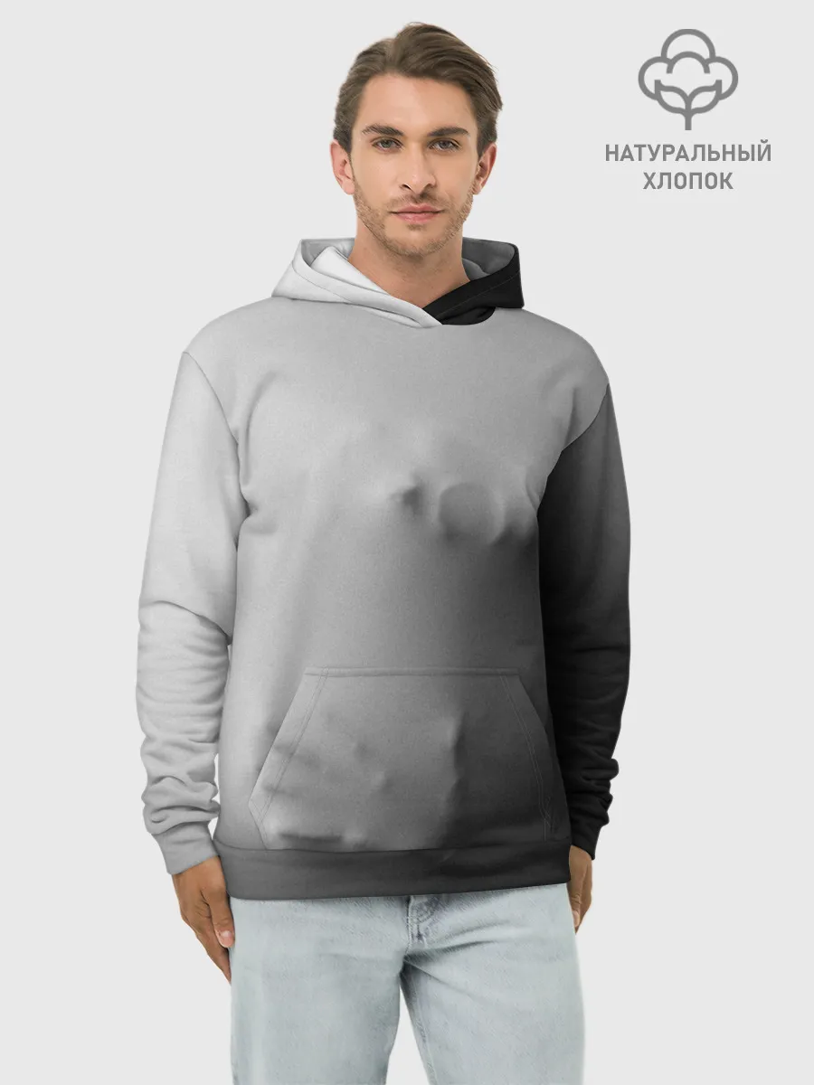 Худи мужской база хлопок / Кричащее Лицо Внутри