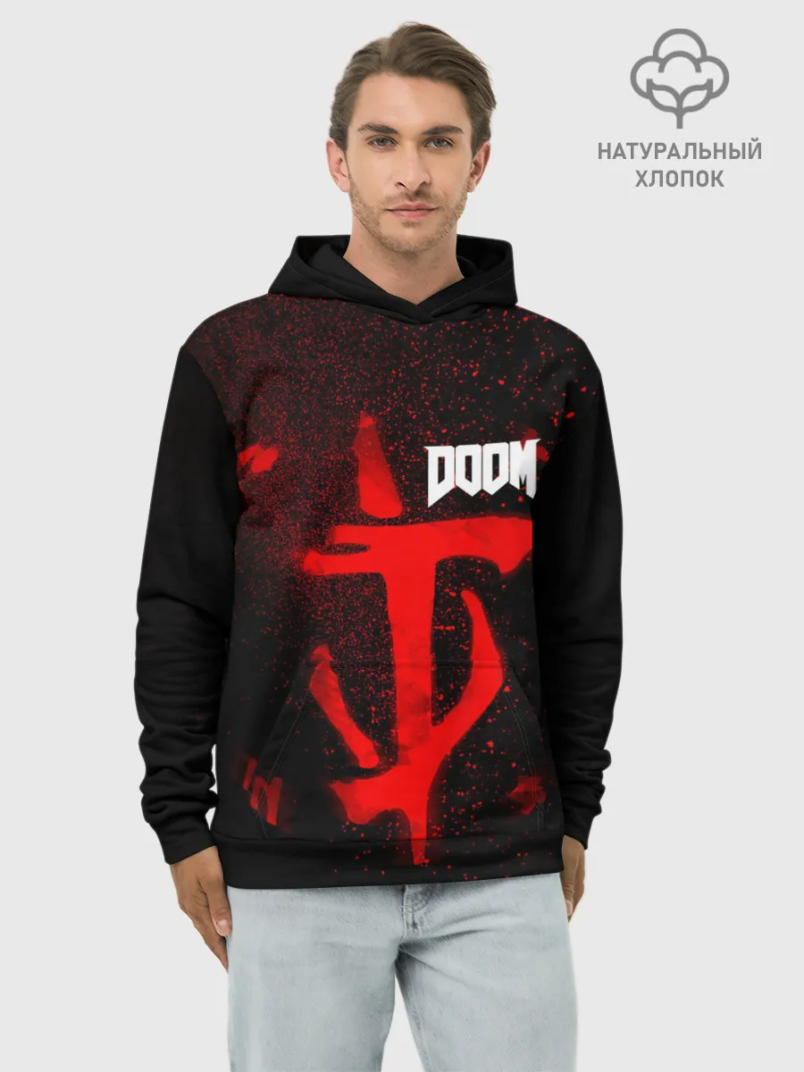 Худи мужской база хлопок / DOOM