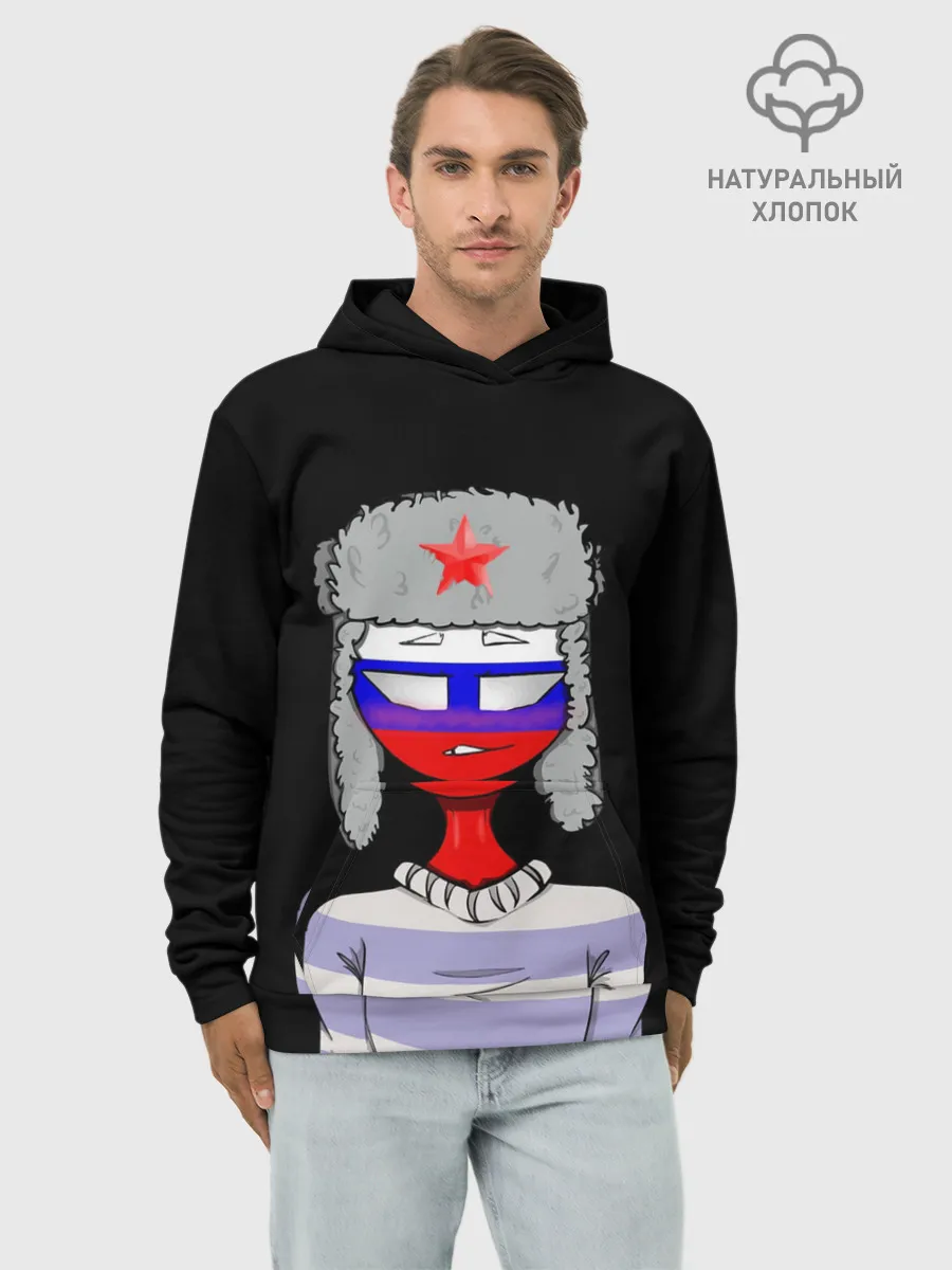 Худи мужской база хлопок / CountryHumans - Россия