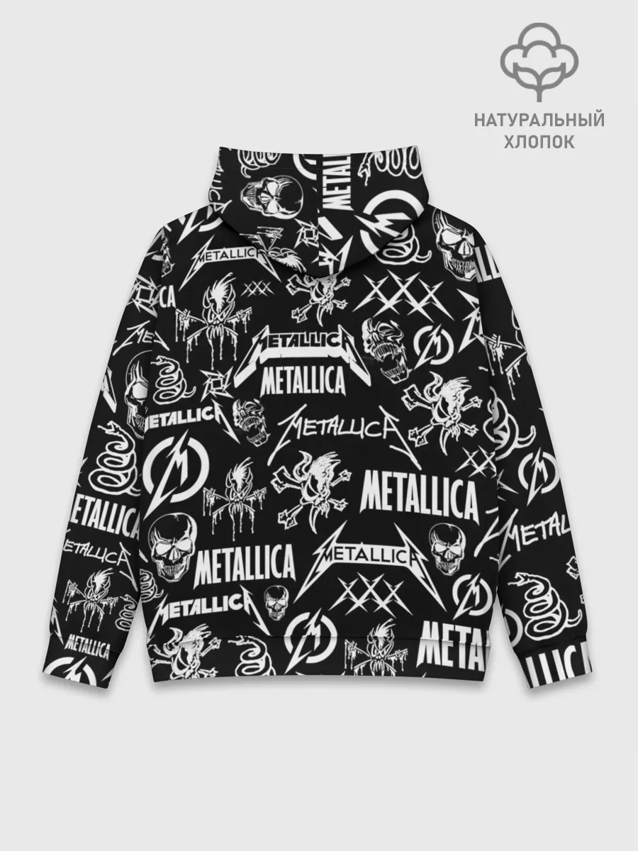 Худи мужской база хлопок / METALLICA LOGOBOMBING