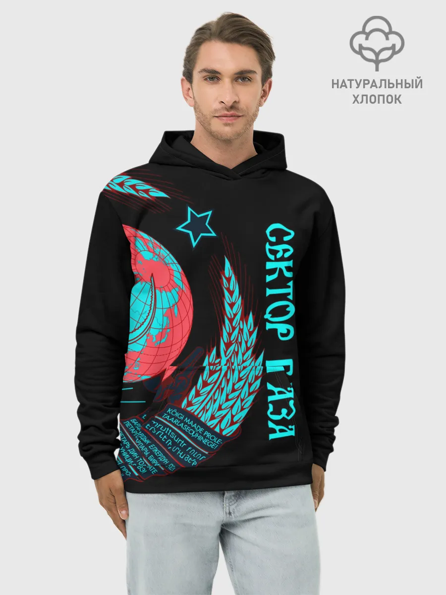 Худи мужской база хлопок / Сектор Газа