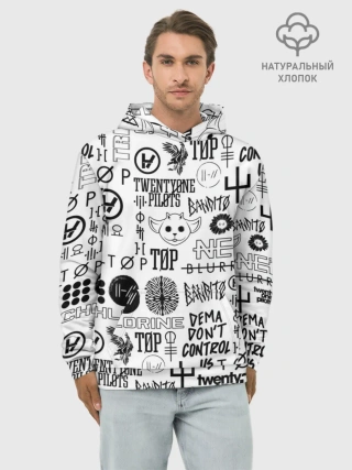 Худи мужской база хлопок / TWENTY ONE PILOTS